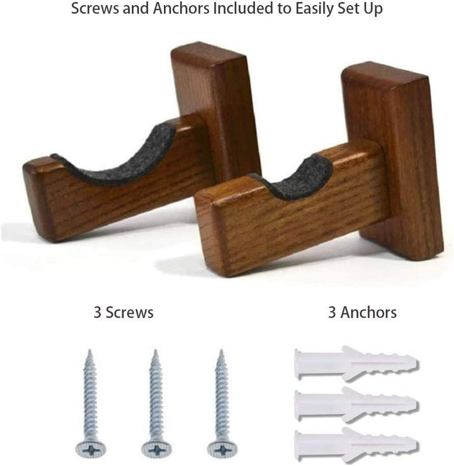 Baseball Bat Display Case Wall Mount Solid Wood Rack Holder with Soft Liner