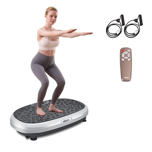 FITABS 3D Vibration Plate Exercise Machine with Seat - Fitmaxx Silver