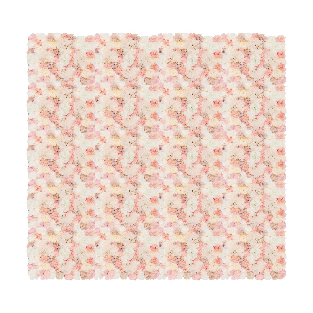 20 Pieces Flower Wall Panel Artificial Floral Backdrop Wall Decoration Backdrop