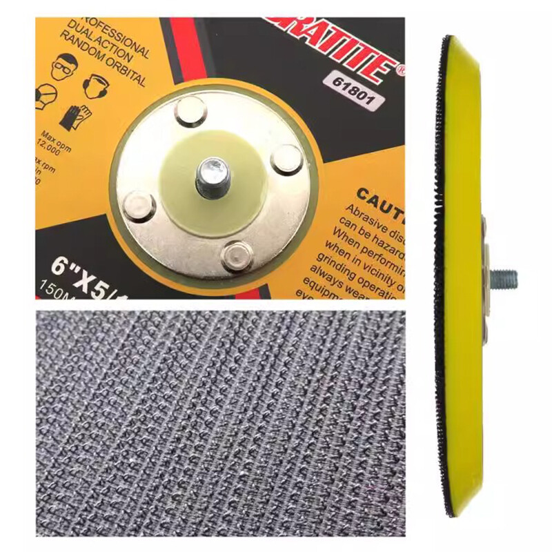 2/3/4/5/6 " Hook Loop Backing Pad With M6 M8 Thread For Sanding Discs Air Sander