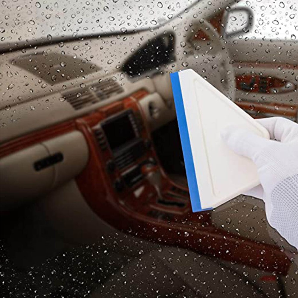 4PCS Auto Window Tint Tool Side Swiper Wiper Squeegee Rubber Edge Scraper Kit