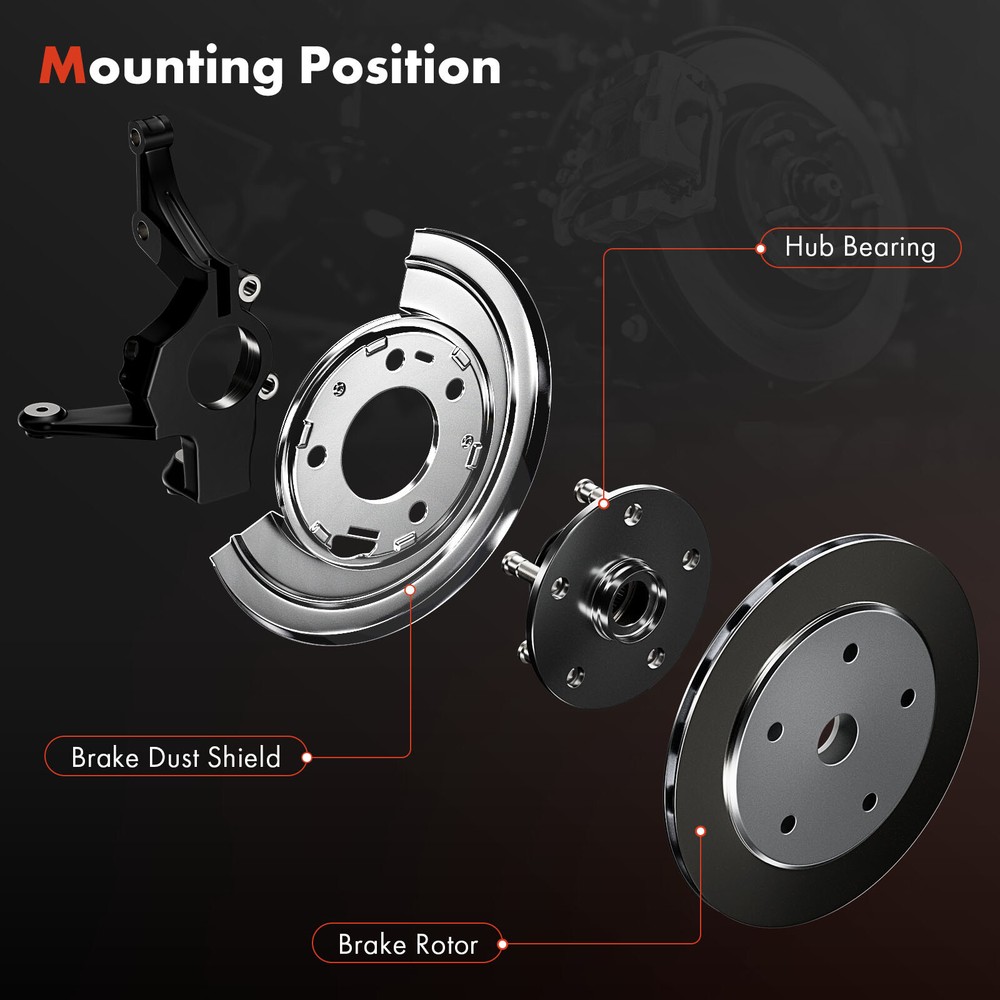 2x Front Left & Right Brake Dust Shield for Ram 2500 3500 2011-2024 52122242AD