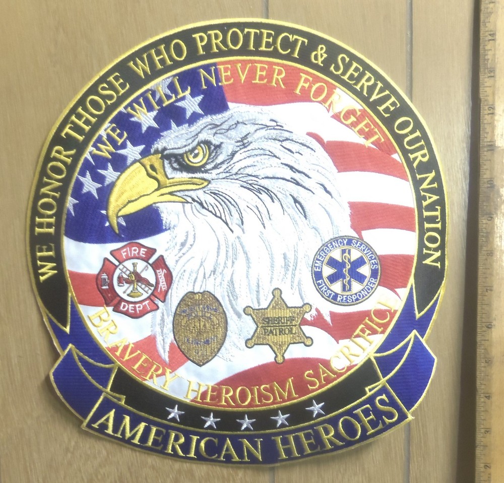 American Heroes – Emergency Services – Embroidered Back Patch