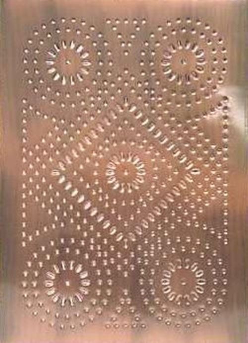 Pie Safe Tin - Fireworks Pattern - Copper (STL-FWKSAC)