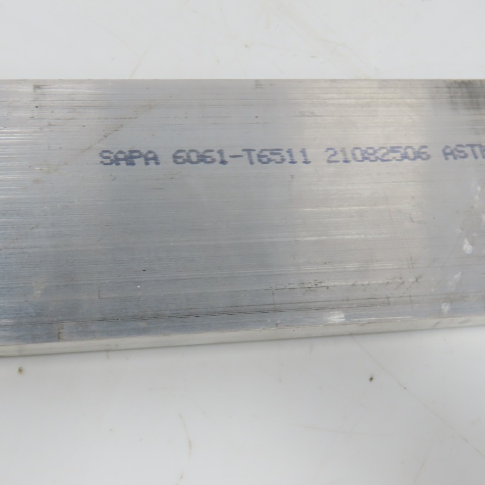 1/2" x 4" Solid Aluminum 6061 Flat Stock 62" Length