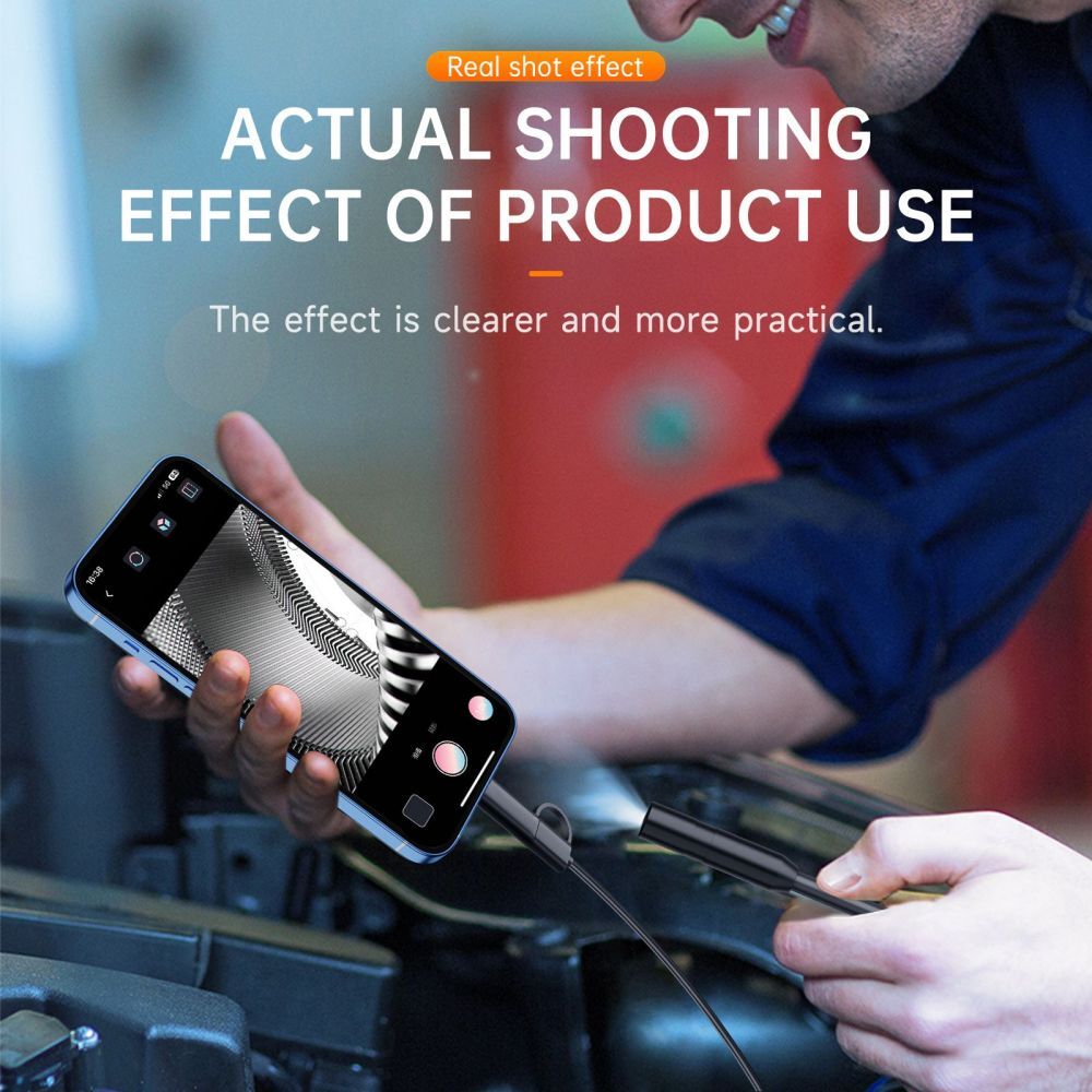 Direct Plug Endoscope iPhone iPad iOS Android phone Waterproof Inspect Camera US