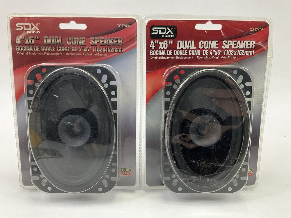(2) Sondpex CS17406 4" X 6" Dual Cone Speakers