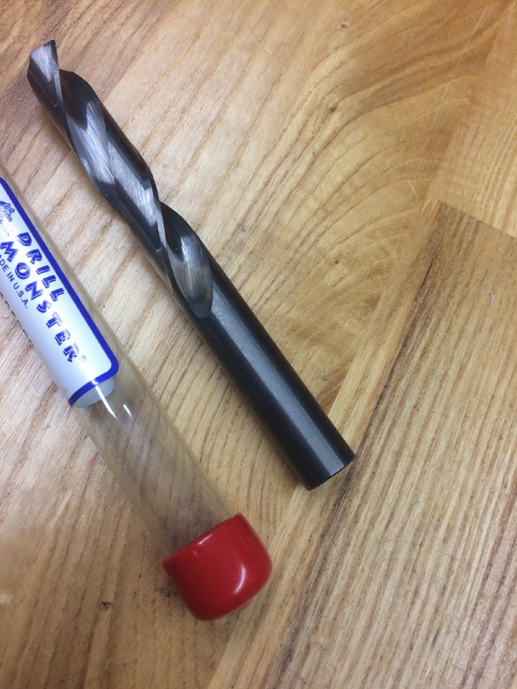 DRILL MONSTER Jobber Drill Bit, Solid Carbide, Bright, 1/2", 450-105000