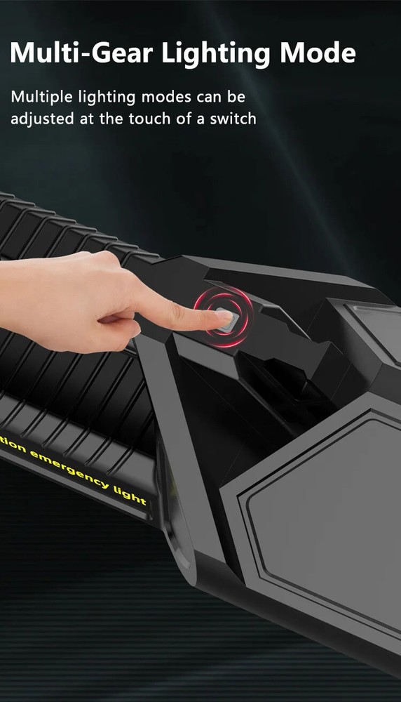 Extra Large Solar Flashlight Rechargeable Searchlight Long Range Carry Torch