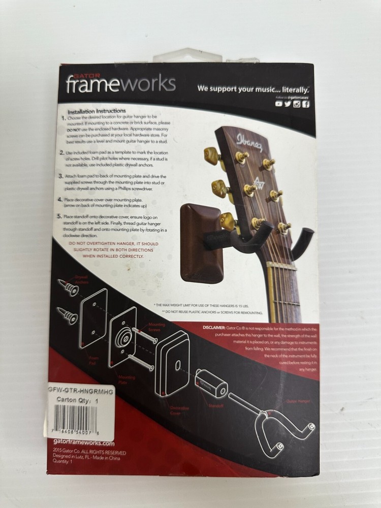 Gator Frameworks Guitar Hanger