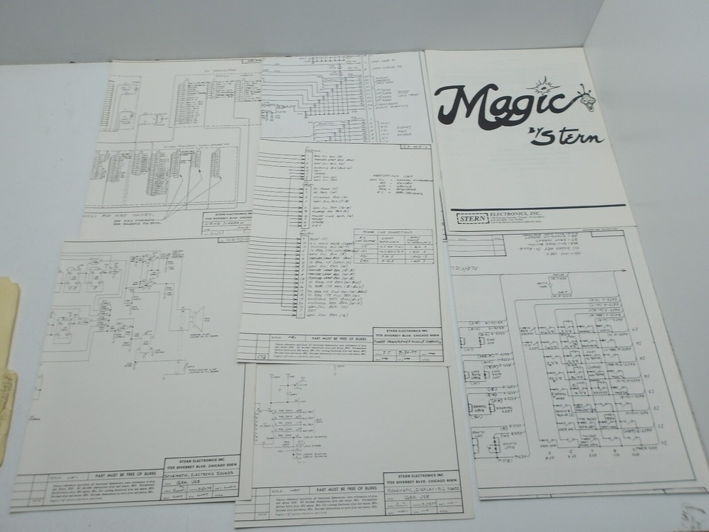 Stern: Magic-  Distributors Complete Paperwork Set