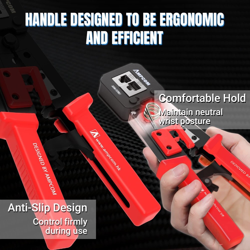 Rj45 Pass Thru Crimping Tool Network Crimper For Pass Through And Regular Type R