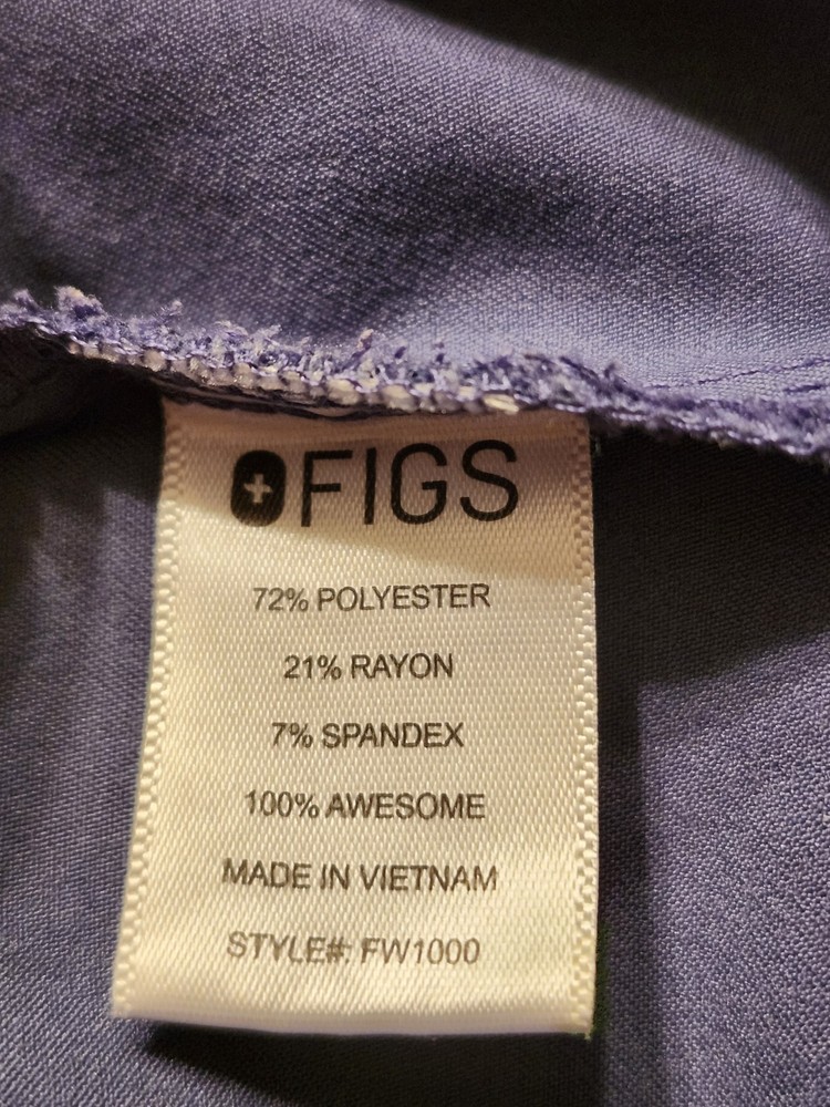 FIGS Scrub Top Womens Technical Collection Blue Size Medium