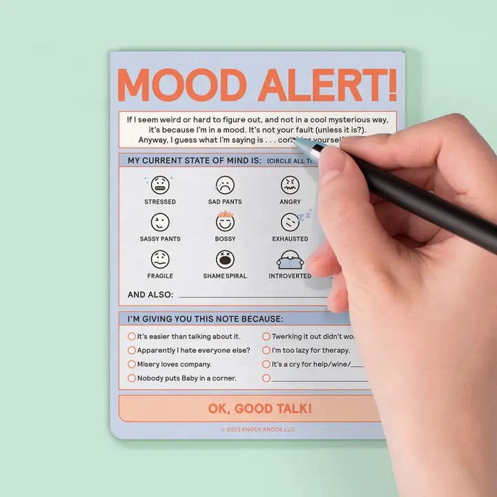 Knock Knock Mood Alert Nifty Notepad