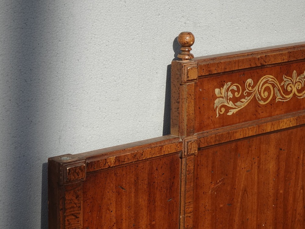 Vintage Mid Century Modern Brown Low Profile King Headboard