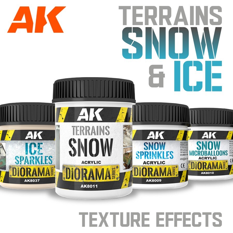 AK Interactive: Snow & Ice - Texture Effects - Range