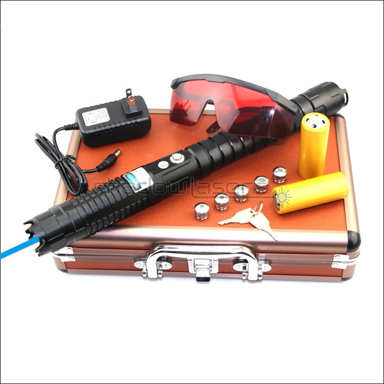 488nm Adjustable Focus Cyan Laser Pointer Light Visible Beam Laser Flashight US