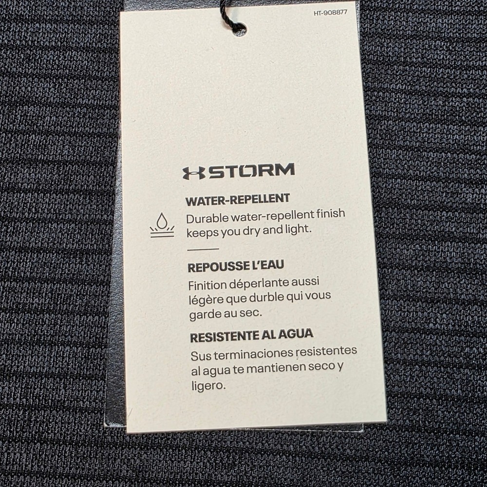 Under Armour Mens Medium Storm SweaterFleece Crew Neck Black Golf Pullover NEW
