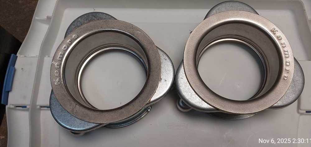 2x Kenmore Garbage Disp Flange-Clamp Ring