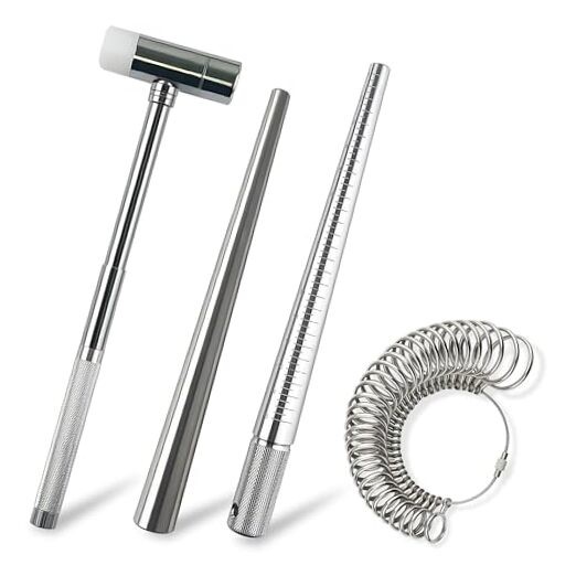 4 Piece Ring Sizer Measuring Tool,Ring Measurer and Ring Sizer Kit for Jewelry