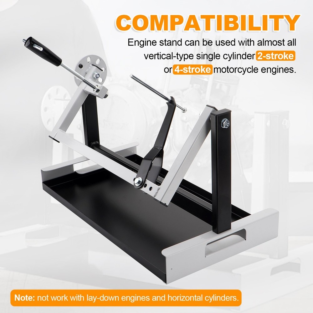 Adjustable Engine Stand fits 2 Stroke or 4 Stroke Vertical-Type Single Cylinder
