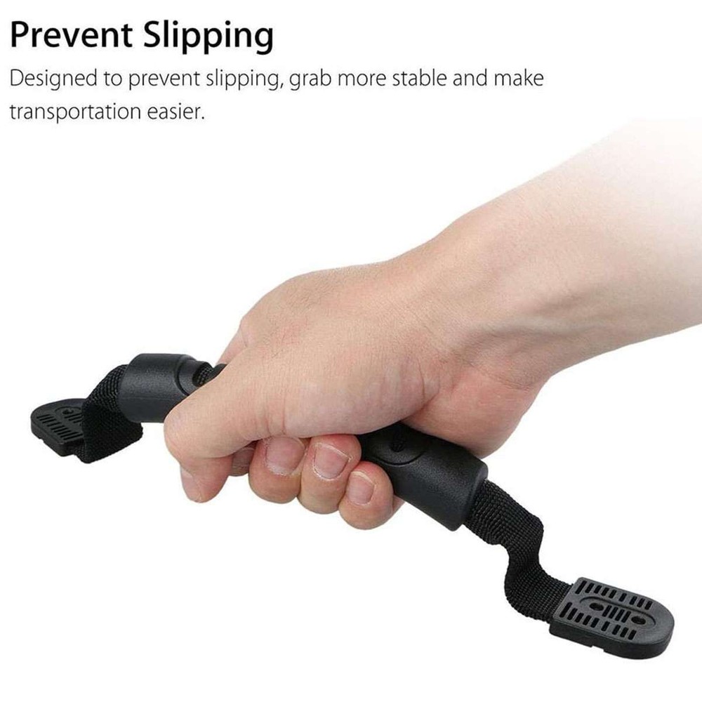Black Grab Handle Kayak Boat Side Mount Rubber Replacement Grip Handle -2 Pack