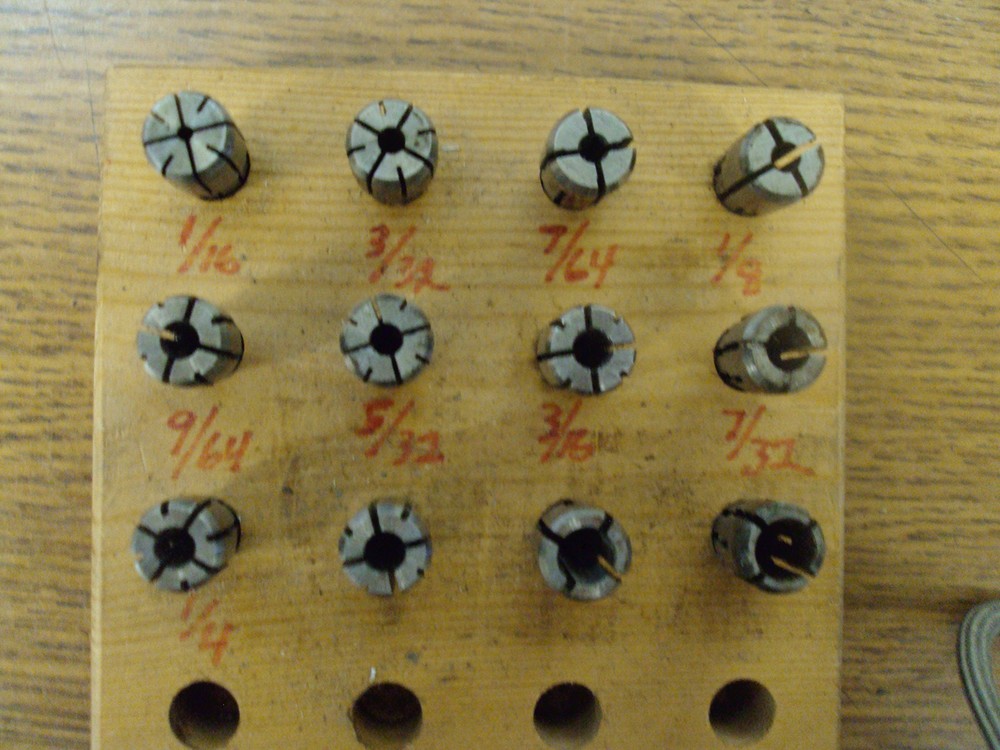 2 Parlec DA300 Collet Extensions and 12 DA300 Collets B417