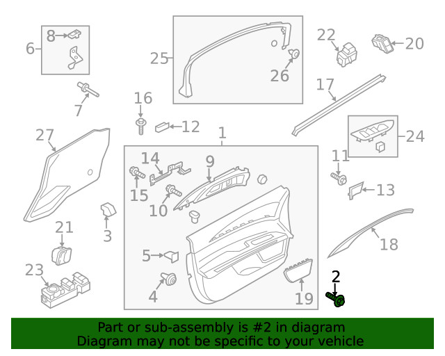 Genuine Door Trim Panel Screw W708392-S424