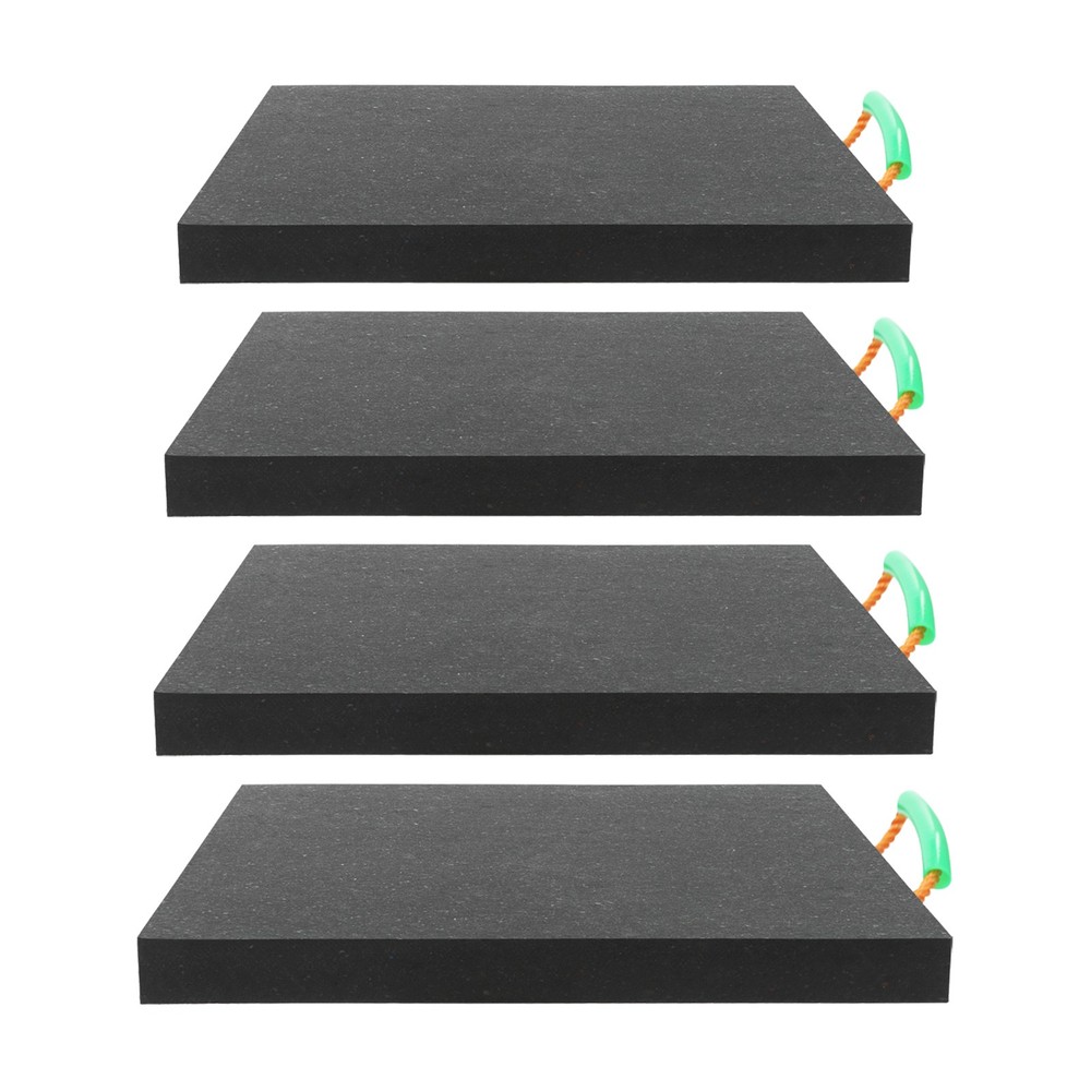 4pc Heavy Duty Stabilizing Blocks Outrigger Pads Square Support Pads with Handle