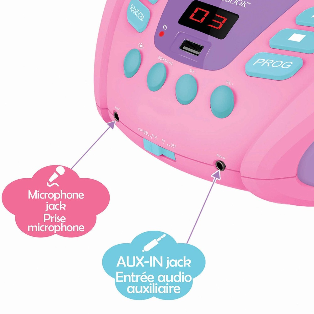 Unicorn - Bluetooth CD Player for – Portable, Multicoloured Light Effects, Mi...