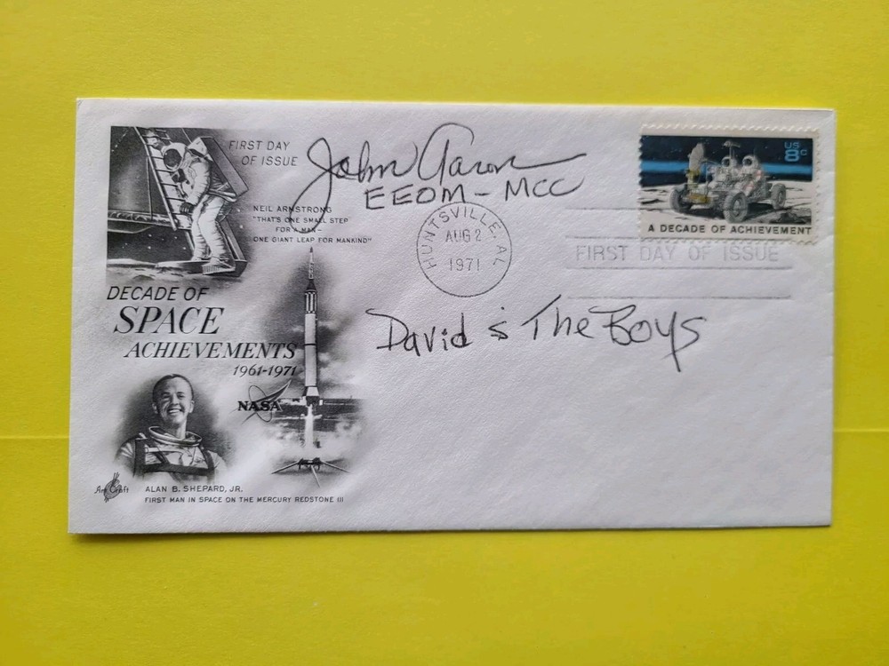 John Aaron   NASA, Signed, Autographed, Space Postal FDC