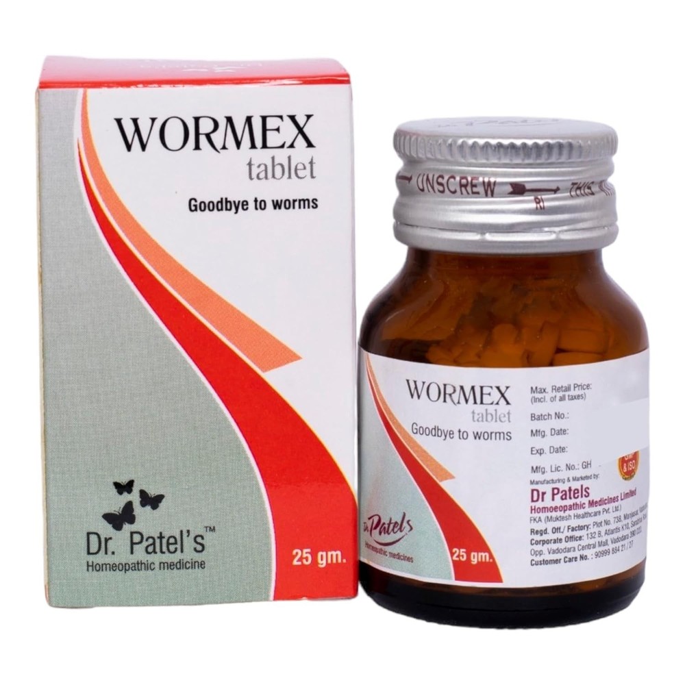 Dr Patel's Homeopathic Wormex Tablets  25gms