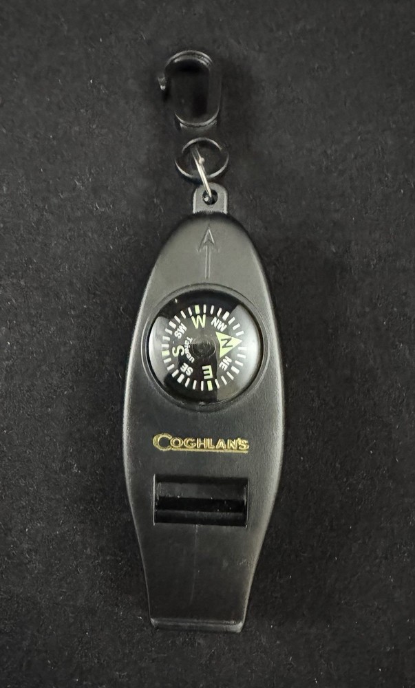 Coghlan's Four Function Camping Emergency Whistle Compass Thermometer Magnifier