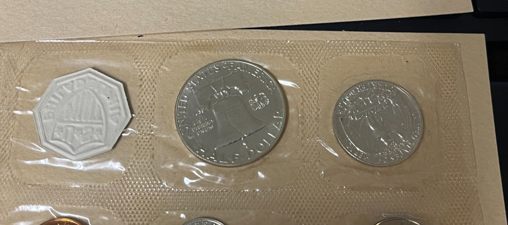 1957 PROOF SET 90% Silver Content Franklin Half Quarter Dime 5 Coins SHARP Read