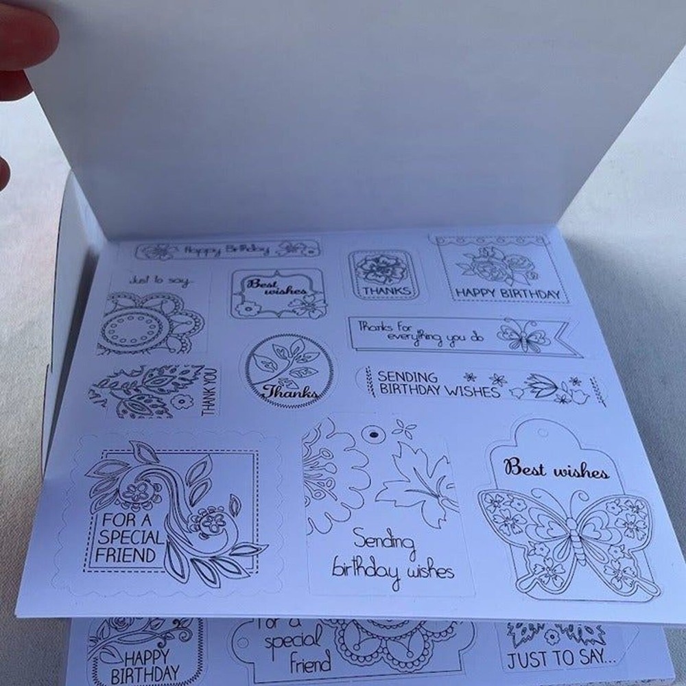 Colour Therapy Paper Stack Coloring Sheet & Stamp Set