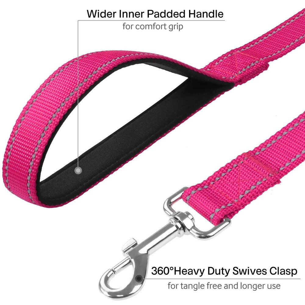 6FT Reflective Dog Leash with Soft Padded Handle for TrainingWalking Lead for...