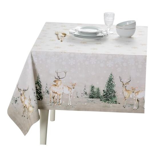 Table Cloth Rectangle Table 100% Cotton 60 x 90 Inches Fall Tablecloth