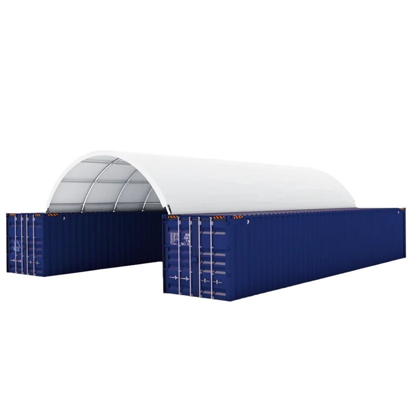 20'x40' Shipping Container Canopy Shelter 11oz PE | Easy Install Complete Kit