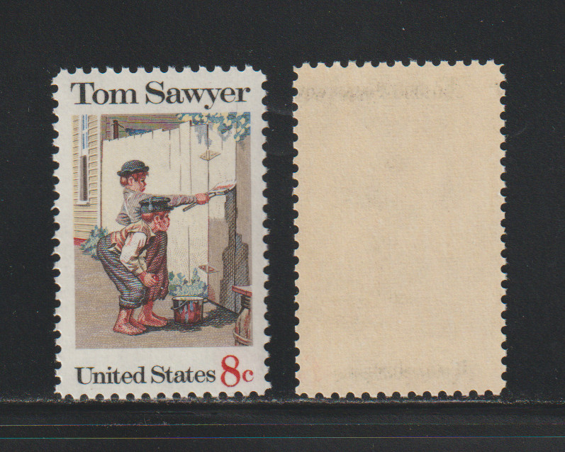 US EFO ERROR Stamps: #1470 Tom Sawyer: Color / Perf Shift & Normal. MNH