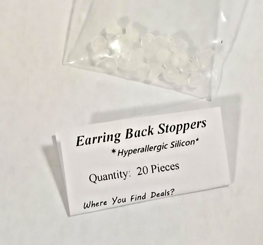 Earring Back Stoppers Silicon Replacement: Stud Loop Back Stop / Plug Blockers