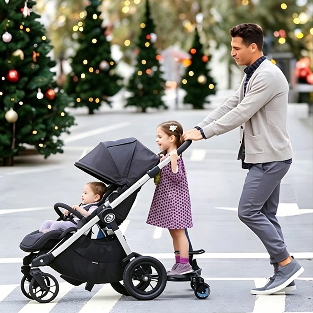 Universal Stroller Board with Detachable Seat,Stroller Glider blue