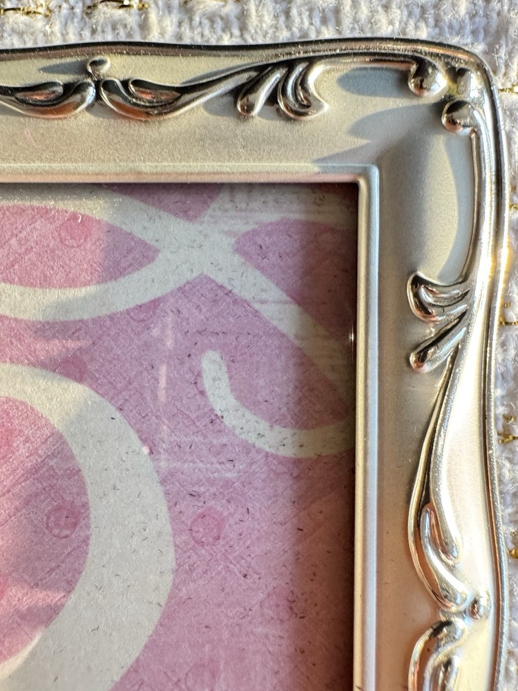 Miniature Photo Frames - 2 Silver Tone Picture Frames 4” X 3”