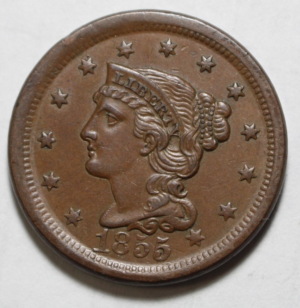 1855 Large Cent M597
