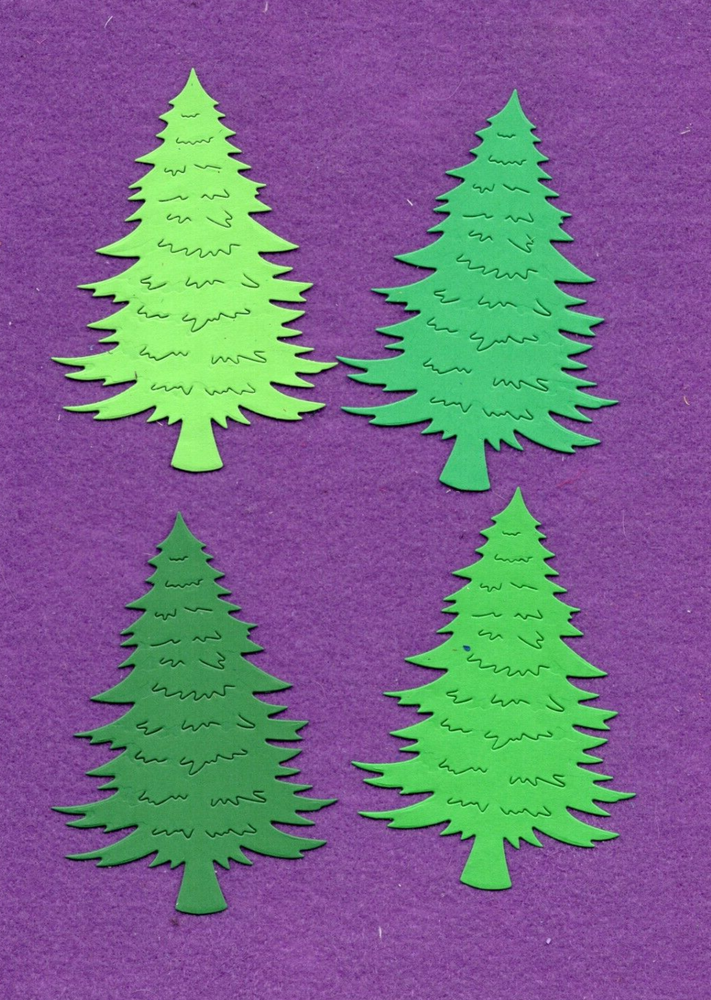 CHRISTMAS TREE # 12 die cuts scrapbook cards