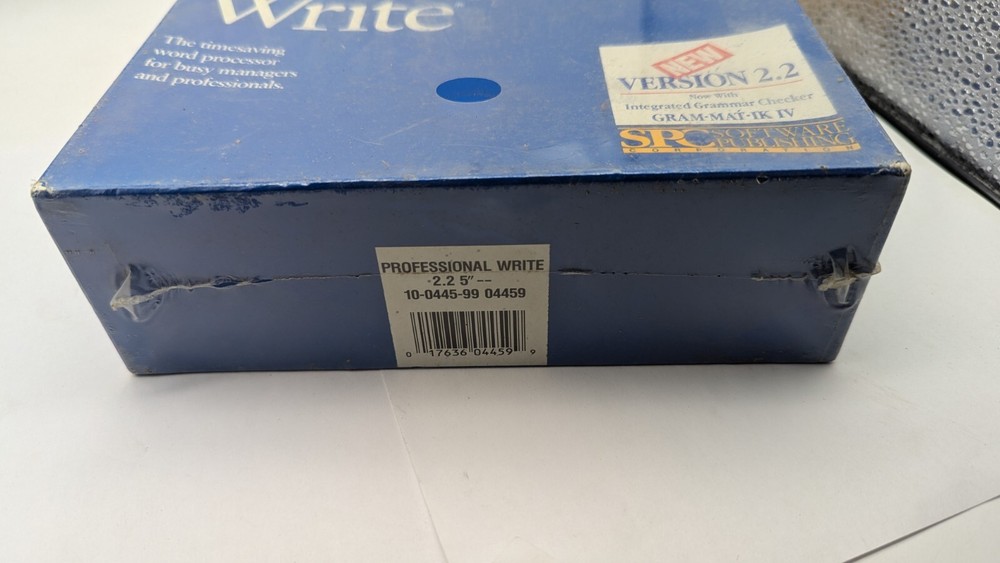 Professional Write Word Processing Software v 2.2 IBM DOS 5.25" Disks VINTAGE