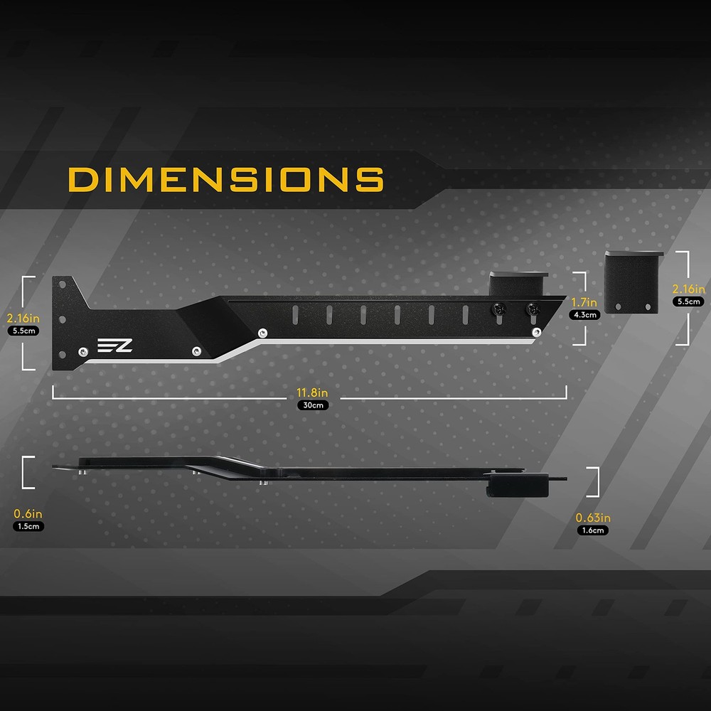 EZDIY-FAB GPU Holder Brace Graphics Card Support Video Black