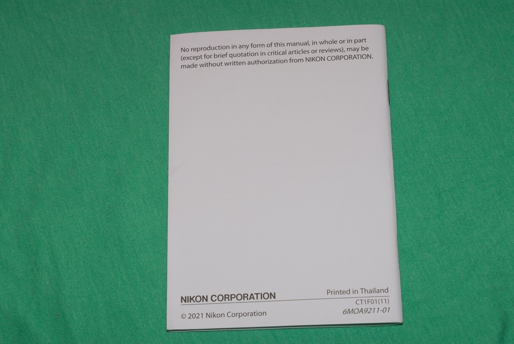 Nikon Zfc User's Manual