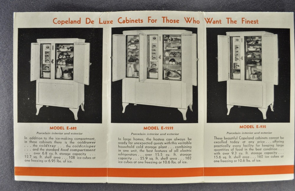 1920s Copeland Electric Refrigerator Brochure Folder Excellent Original 22