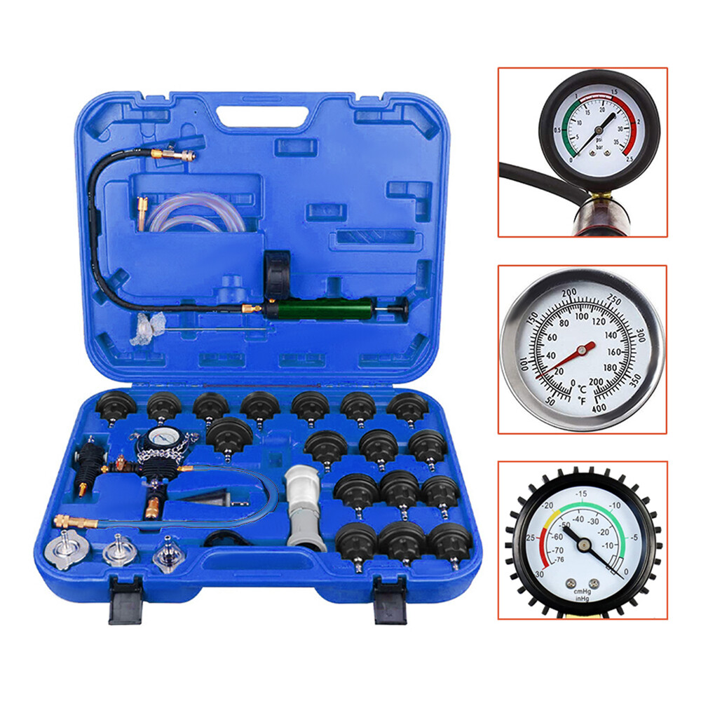 Universal Radiator Pressure Tester Vacuum Type Cooling System Refill Tool Set