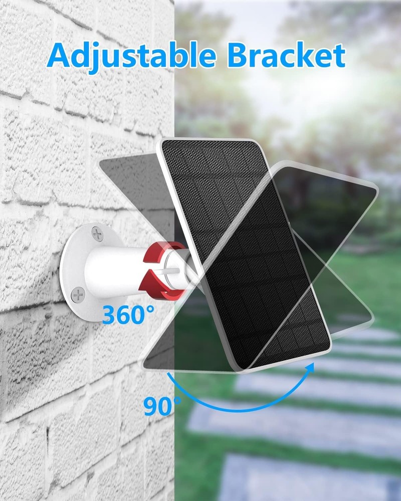 4 Pack 5W Solar Panel for Security Camera USB-C Micro USB IP65 Waterproof Tool